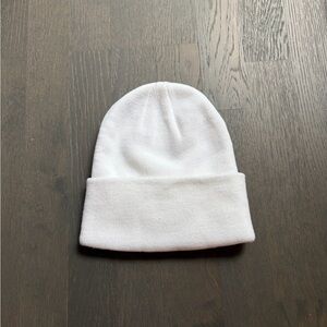 Plain white beanie BNWOT!